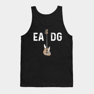 Cool Electric Bass Guitar EADG Distressed Design Tank Top